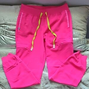 FIGS Women's Shocking Pink Muoy - Jogger Scrub Pants - S / REGULAR